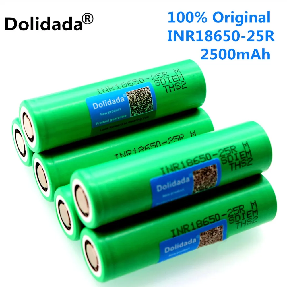 

100% original 18650 Battery 2500mAh Battery INR1865025R 3.6 V Discharge 20A Dedicated Battery Power for Samsung+ DIY Nickel