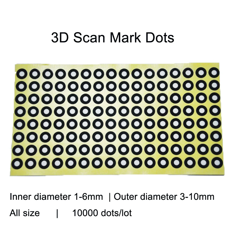 

3D Scan marking points gauge point identifying label dot positioning targets