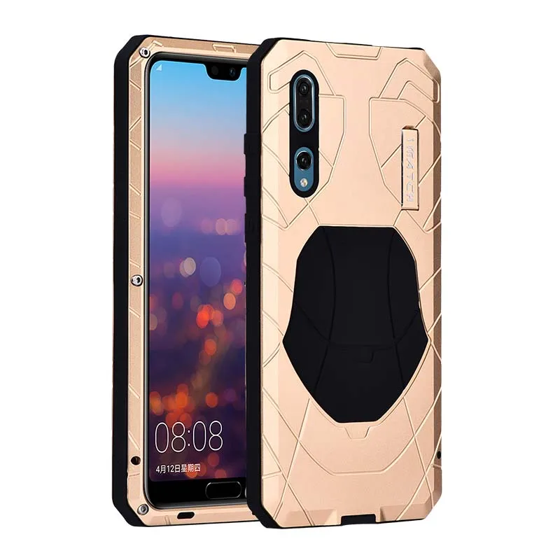 

Luxury Outdoor IMATCH Original For Huawei P20 Case Sports Army Tactical Shockproof Waterproof Metal & Silicone Phone Case JS0117