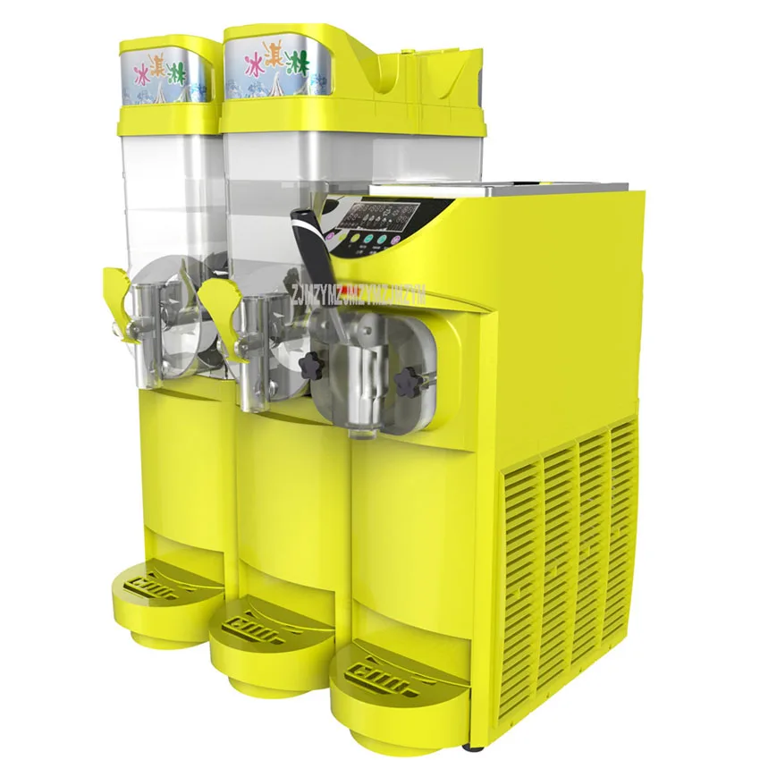 

Two Tank 15Lx2 Slush Making Machine + 5.5L Soft Ice Cream Maker Machine Commercial Single Flavor Ice Cream Maker 110V/220V 580W