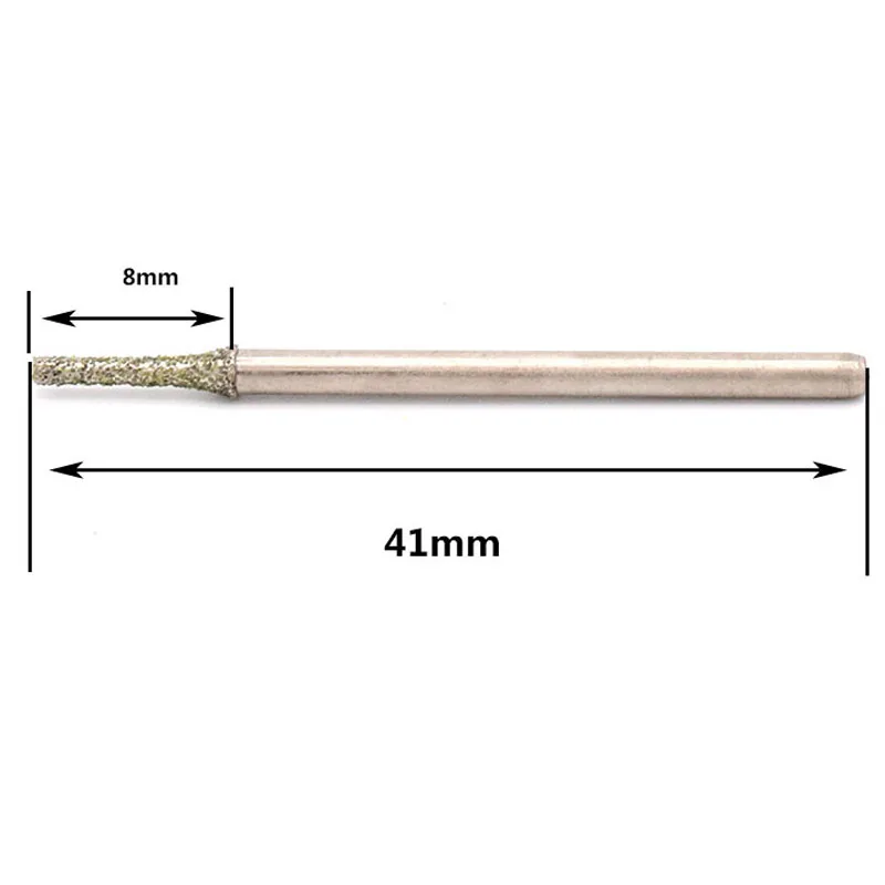 20 шт 2,35 мм/3,0 мм хвостовики алмазные шлифовальные заусенцы иглы для гравировки резьбы полировки стекла нефрита сверло каменное роторный инструмент