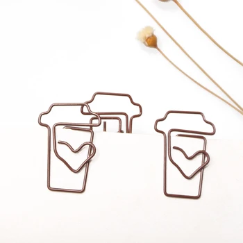 

Coffee Cup shaped Paper clip Creative Paperclip Bookmark coffee metal Paper Clip Planner Clips Paperclips Paper Clips Decorative