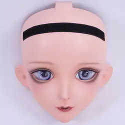 (LiLi Mask-78) милая девушка BJD Смола полная голова на заказ в стиле японского аниме силиконовая кигуруми маска крест комод кукла