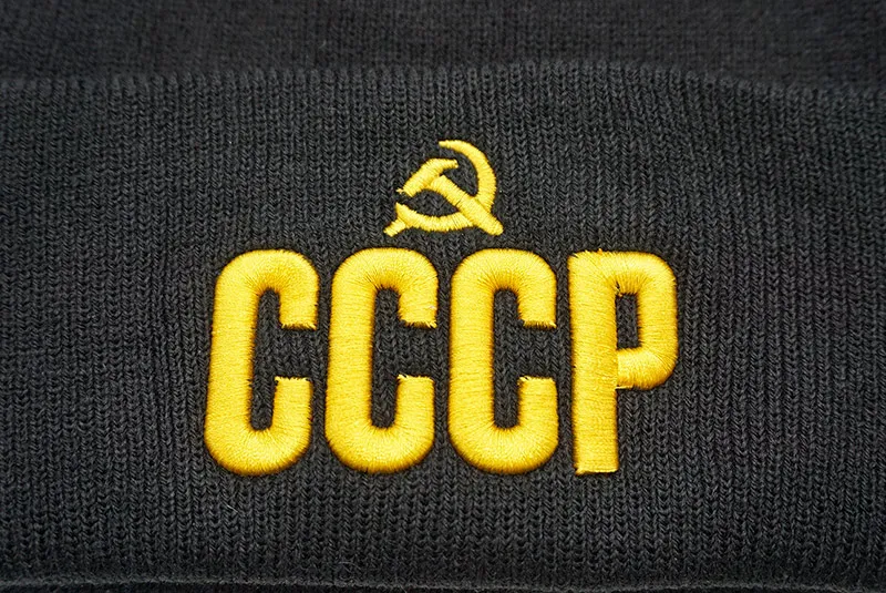 Новинка, CCCP, СССР, русские шапочки без полей, зимняя теплая вязаная шапка для мужчин и женщин, Осенняя шерстяная Повседневная Русская Шапка Skullies, вязаная шапка