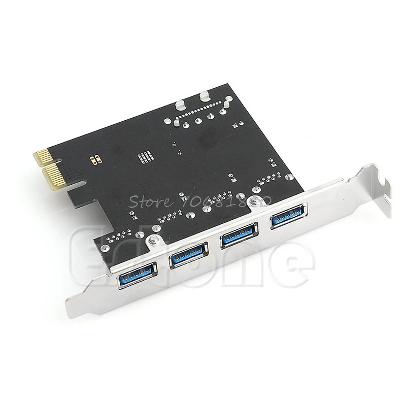 4 порта PCI-E к USB 3,0 концентратор PCI Express карта расширения адаптер 5 Гбит/с скорость Прямая