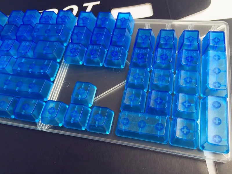 104 ключей blacktranclucidus keycap прозрачный ABS пустой колпачки для OEM Cherry MX переключатели Механическая игровая клавиатура