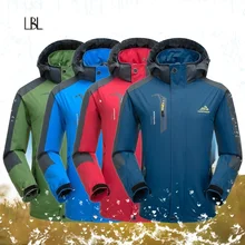 Водонепроницаемая Мужская зимняя ветрозащитная куртка с капюшоном в стиле пэчворк на молнии, модные толстые парки, мужская верхняя одежда, chaqueta hombre