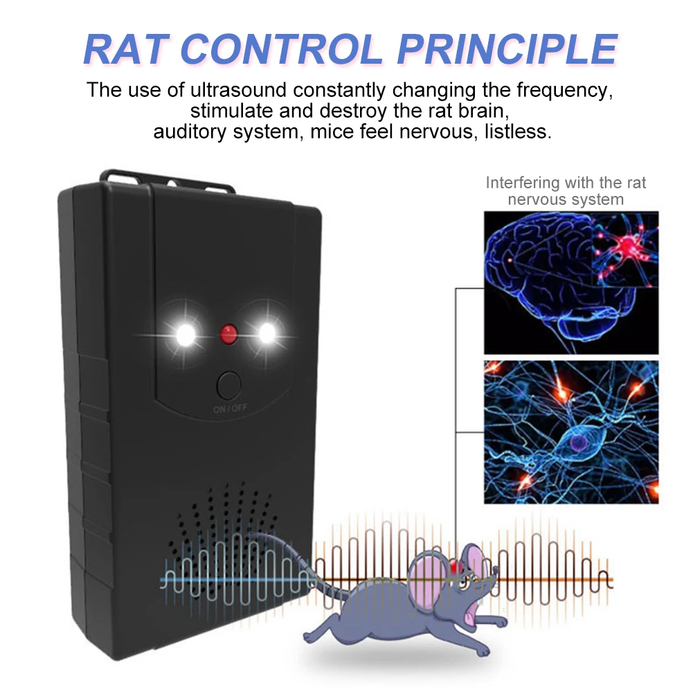 

Low Power LED Flash Stable Universal Vibrate Sensing Safe Rodents USB Powered Mouse Repeller Pest Control Ultrasonic Car