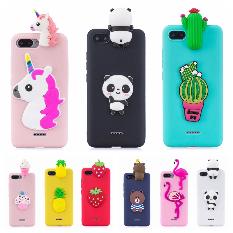 Etui On Xiaomi Redmi 6a Case Cover Xiomi Redmi 6a 3d Toy Panda Cactus Silicone Phone Case For Funda Xiaomi Redmi 6a Case Women Phone Case Covers Aliexpress