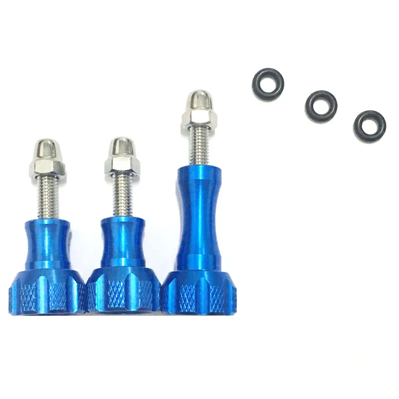 

Free Shipping!! Aluminum Thumb Knob Stainless Bolt Nut Screw (1 Long+2 Short) for GoPro HD Hero 1 / 2 / 3 / 3+ / 4 SJCAM Cameras