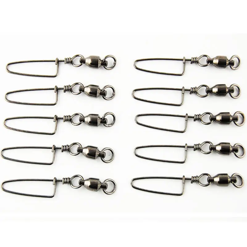 20pcs Ball Bearing Fishing Swivel With Coastlock Snap Ball Bearing