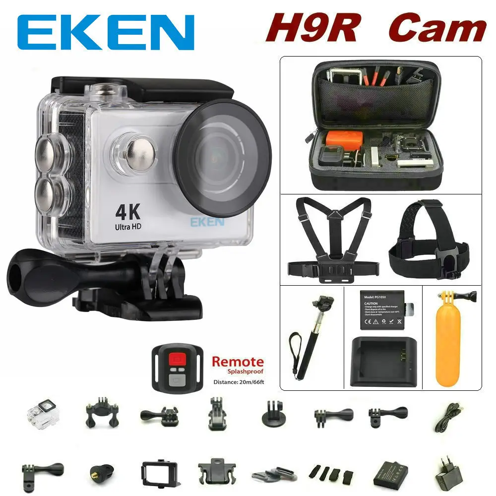 Buy Cheap 100% Original EKEN H9R remote control camera 4K wifi Ultra HD 1080p 60fps 170D waterproof camera sports mini cam