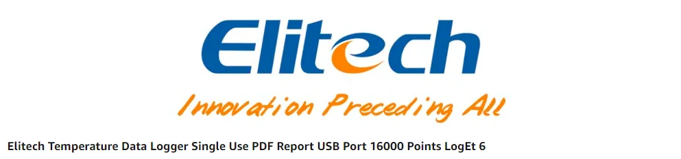 Elitech LogEt 6 регистратор данных температуры одного использования PDF Re порт USB порт 16000 точек