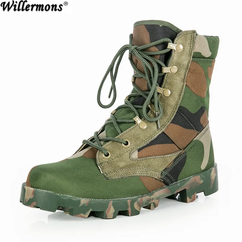 Спецназ; мужские камуфляжные армейские рабочие ботинки; Мужская тактическая защитная обувь в стиле милитари; Botas Tactics - Цвет: Camouflage
