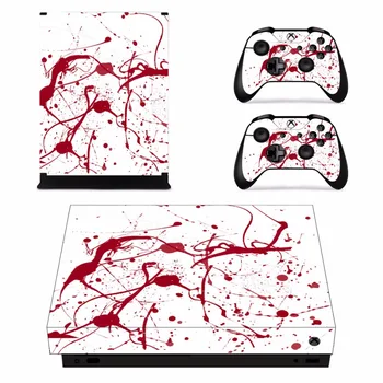 

Custom Design Blood Skin Sticker Decal For Microsoft Xbox One X Console and 2 Controllers For Xbox One X Skins Sticker Vinyl