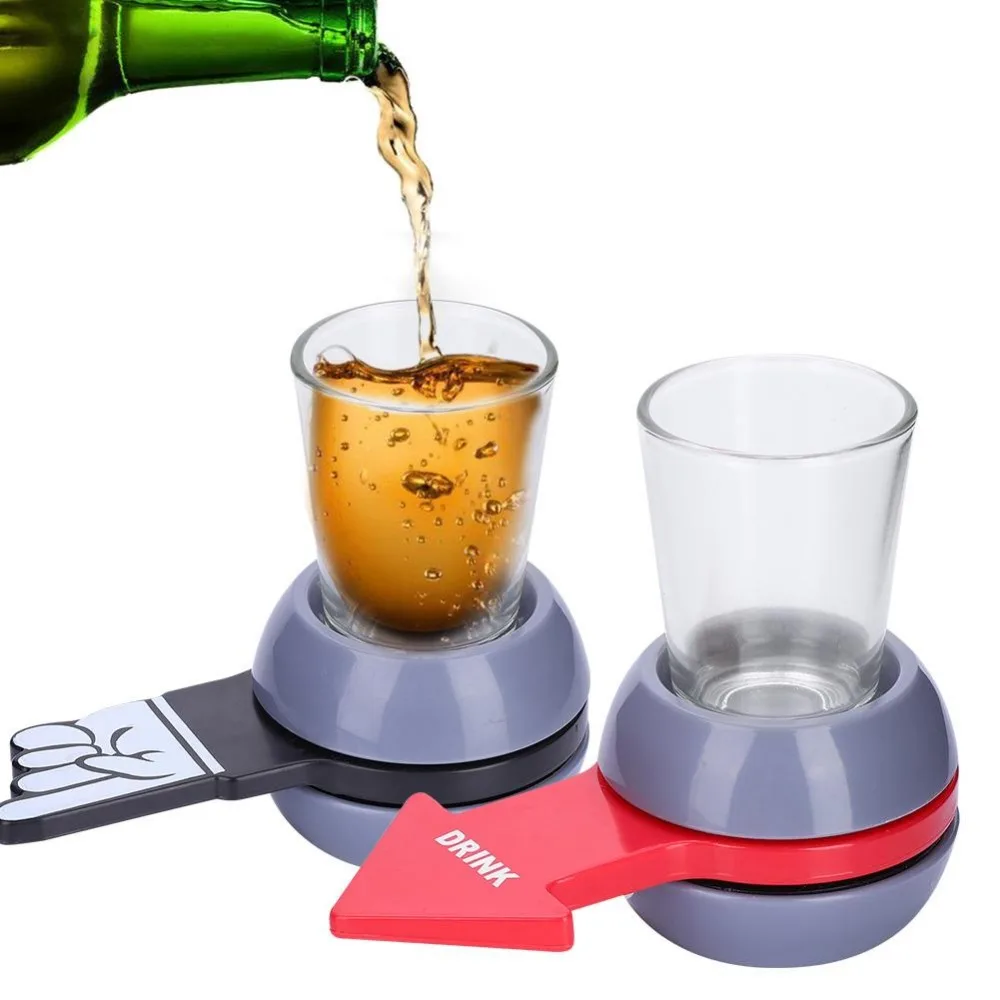 

Funny Shot Spinner Party Game Rotatable Arrow Beer Wine Glass Cup Kit Spin The Shot Drinking Game Gifts Entertainment Supplies