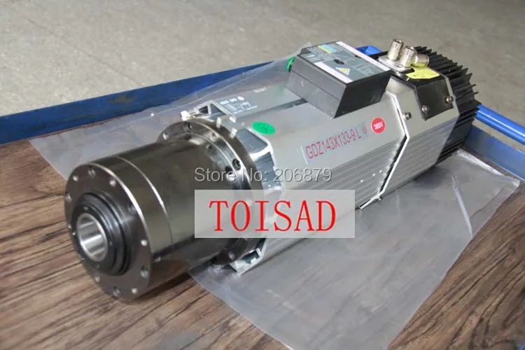 

Free Shipping Air Cooling Cooled 9KW Automatic Tool Change Changing ATC Spindle Motor as same as the HSD from Italy GDZ143*133-9