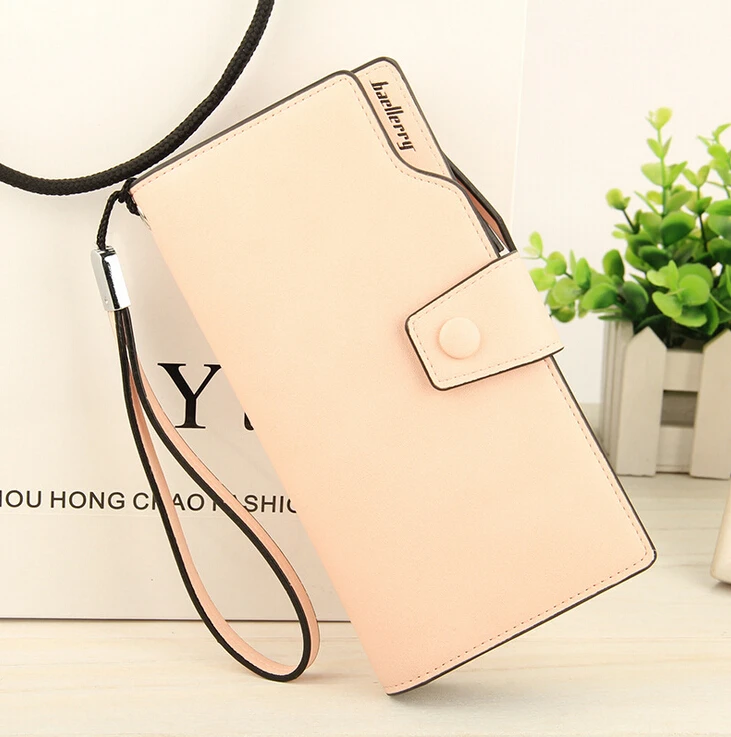 

Baellerry Baelerry Luxury Brand Logo Womens Wallet Long Hasp Zipper Trifold Purse Women cell phone clutch Portable Cash Purses