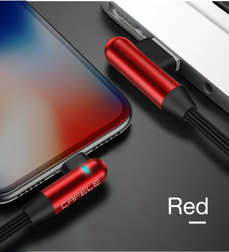 CAFELE 120 см светодиодный светильник usb кабель для зарядки телефона для iphone X 8 7 6s Plus 5S Прочный USB кабель для синхронизации данных для IOS 11 10 9