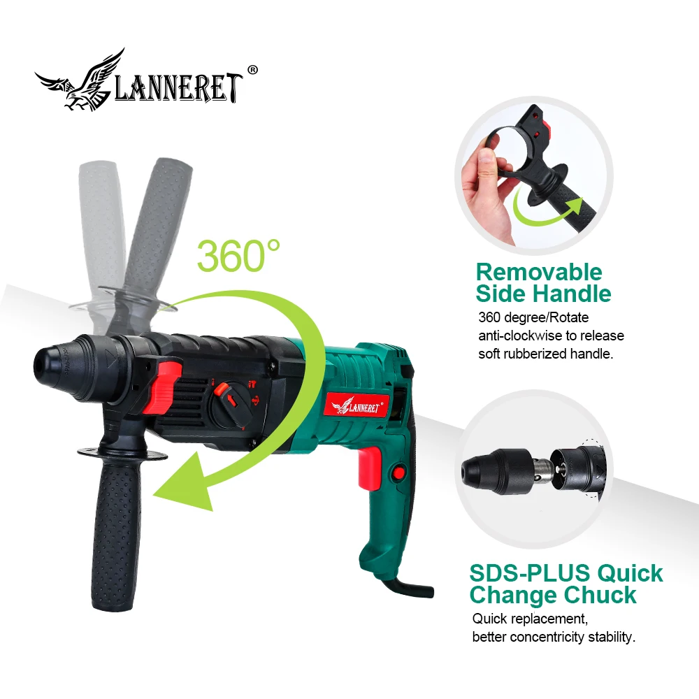 LANNERET 800W 26mm Electric Rotary 