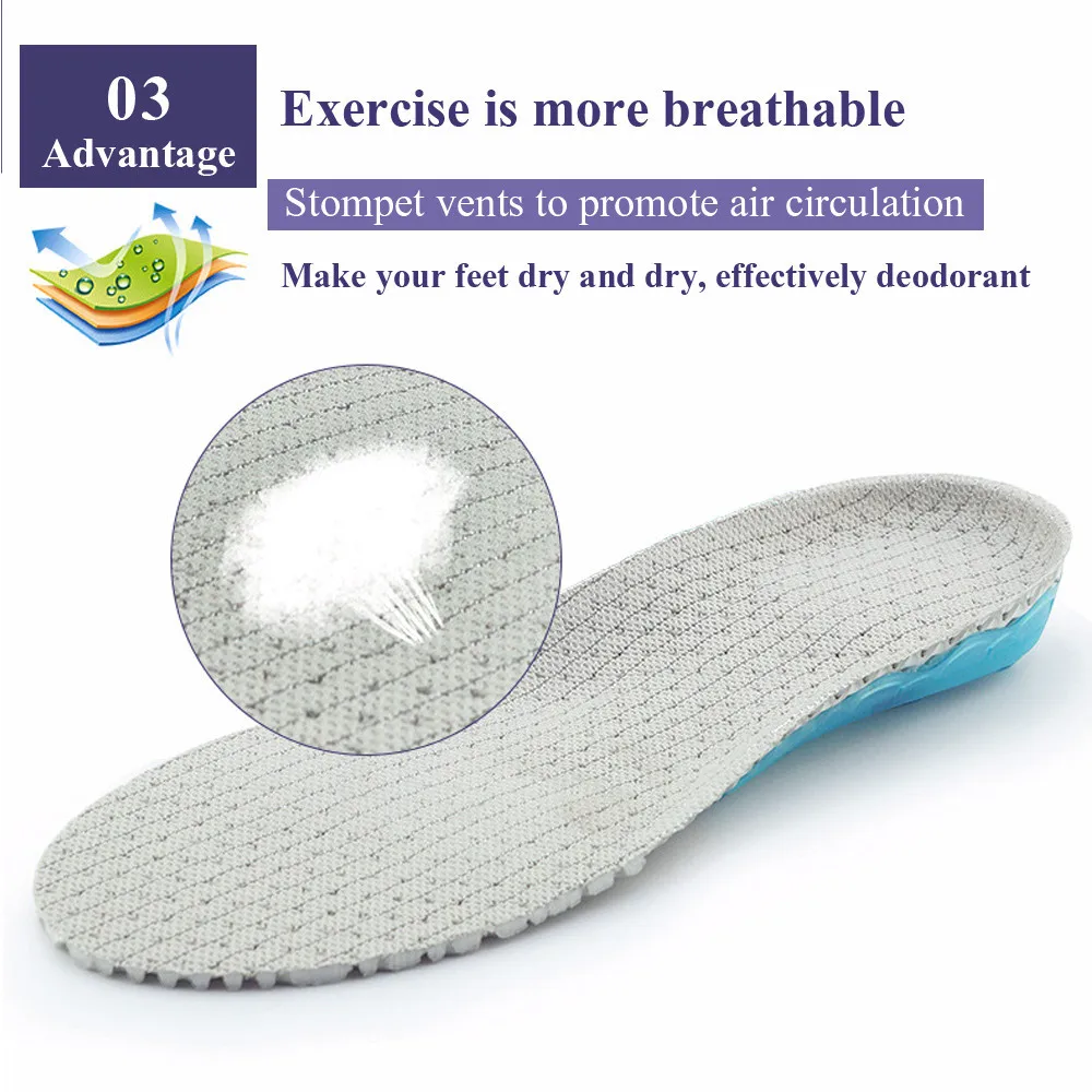 EiD EVA Silicone Gel orthotic insole for Flat Feet Arch Support orthopedic shoes sole Insoles for men and women Shock Absorption