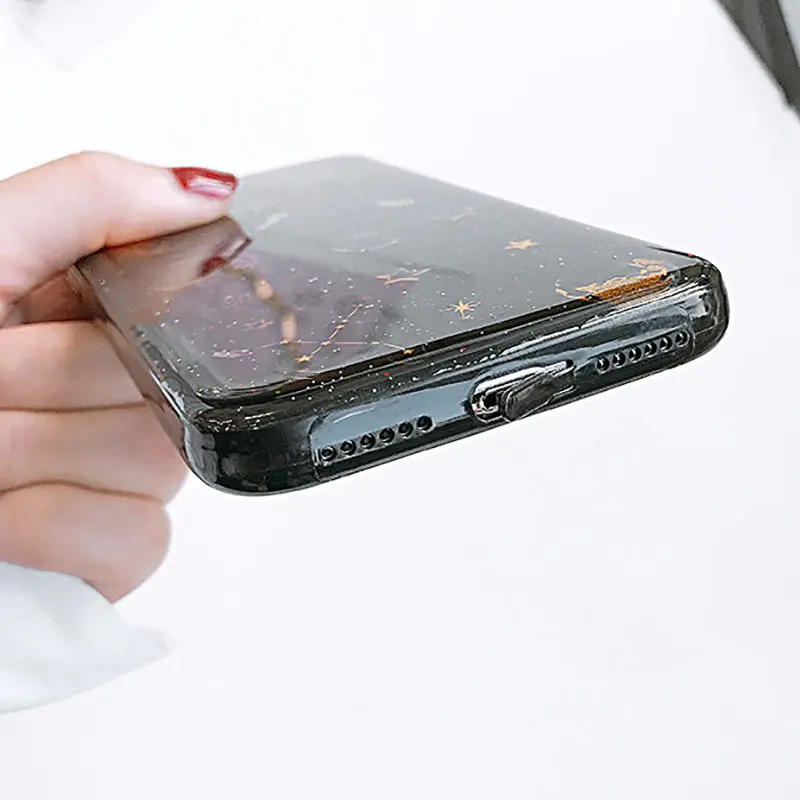 Блестящие чехлы для телефонов с космическими планетами iphone X XS XR Max 7 6 6S 6Plus 8 8Plus