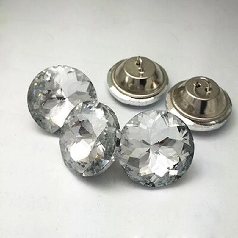 (Pack of 715pcs) 30mm glass crystal buttons for upholstery sofa furniture sewing , buttons hand
