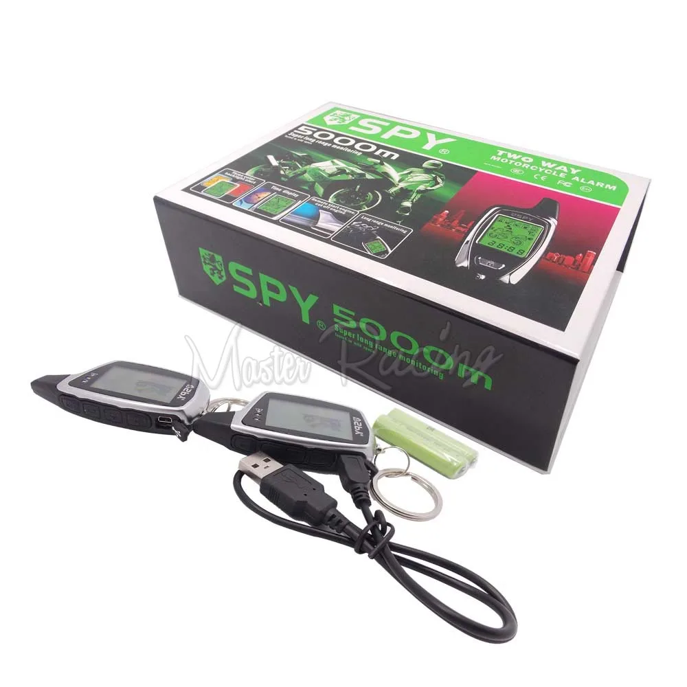 Anti theft device with charging function SPY 2 Two Way Motorcycle Alarm System 5000 Meters Super