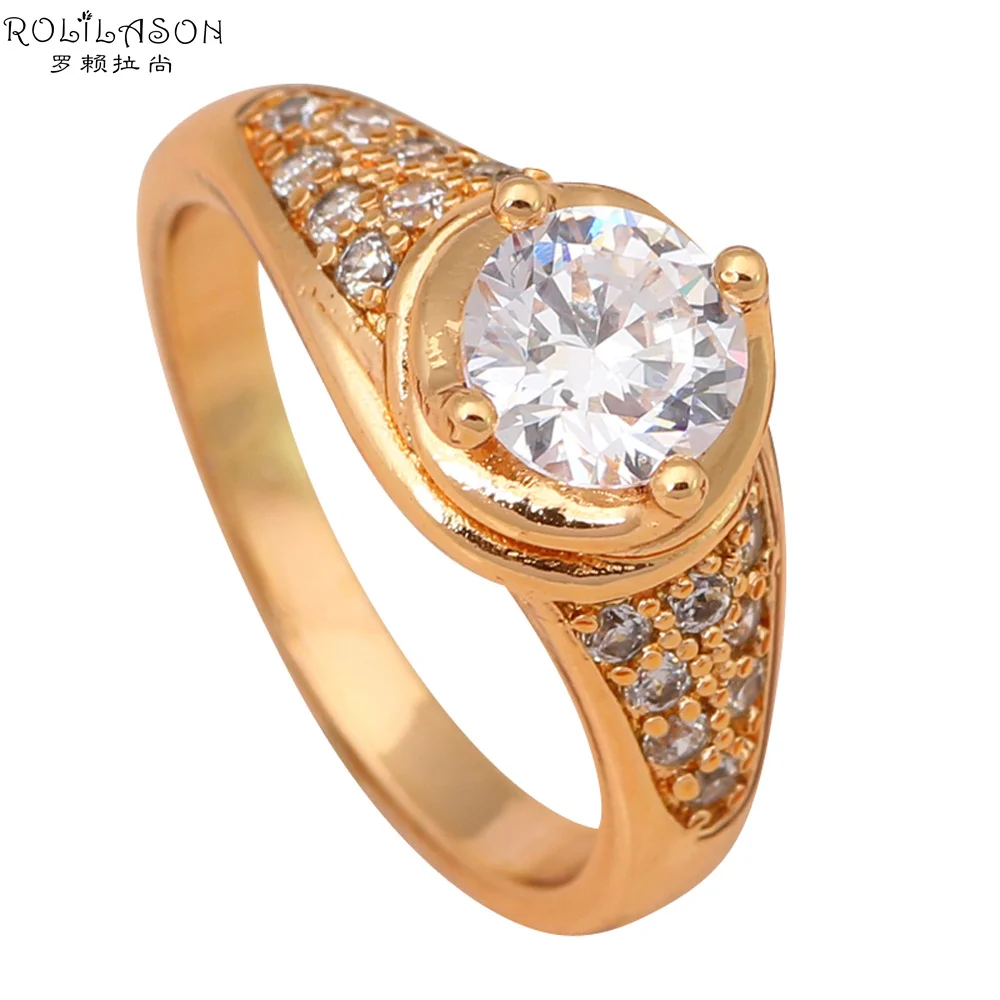 

Rare type Gold tone Fashion Jewelry Nickel & Lead Free Plating Crystal Rings USA Size #5.5 #6.75 #7.5 #7.75 JR1687