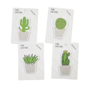 

1 Pack/lot Kawaii Cactus Memo Pad Sticky Notes Memo Notepad Bookmark Paper Sticker School Office Supply