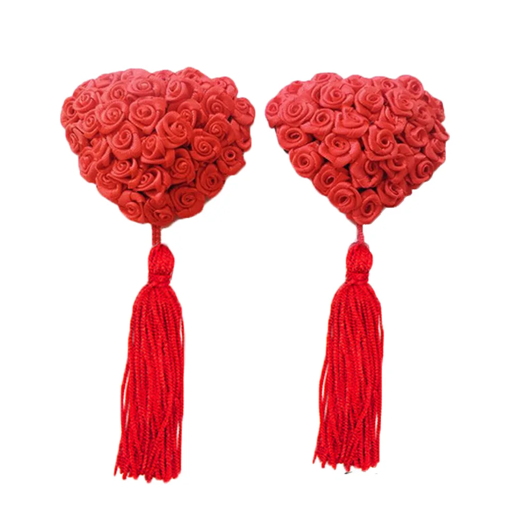 1 пара многоразовая Сексуальная наклейка на груди шелковая кисточка ...