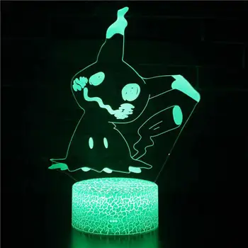 

Umbreon 3D Lamp New Pokemom RGB Changeable Desk Lamp 7 Color Light Base Cool Night Table Lamps for Christmas Holiday Gift