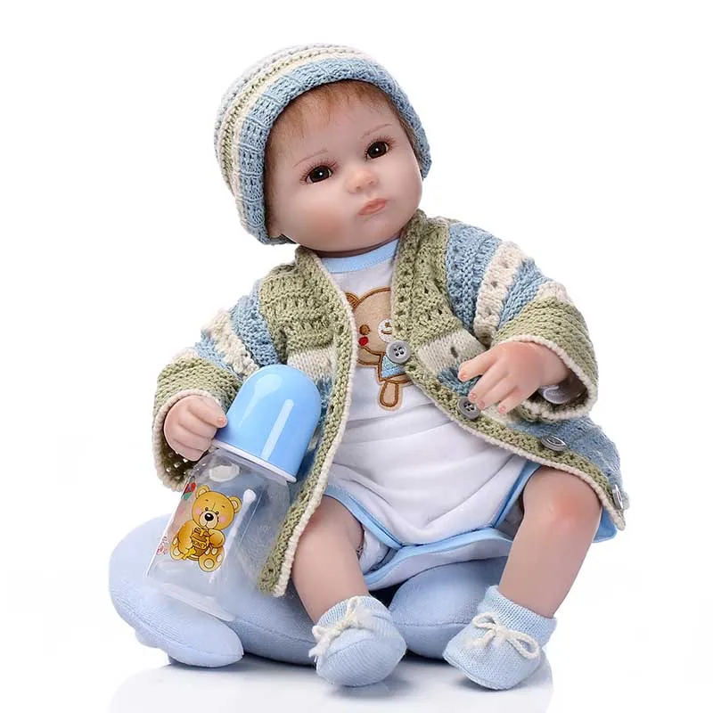 

NPK 16 Inch Realistic Reborn Newborn Doll Soft Silicone Lifelike Baby Dolls for Kids Playmate Toy FJ88