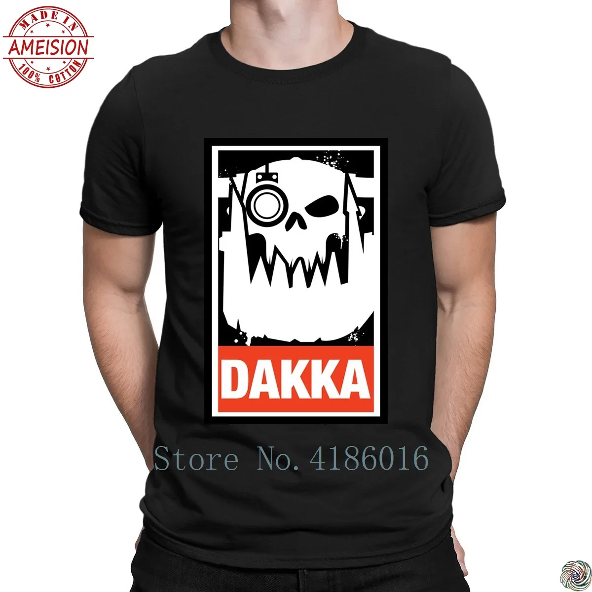 Dakka Waaagh Orks 40 k футболка отличный вязаный поп Топ Футболка натуральная для мужчин