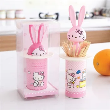 

4 Pcs Cartoon Home Table Restaurant Toothpick Holder Girl Fruit Food Toothpick Box Color Can Not Choose