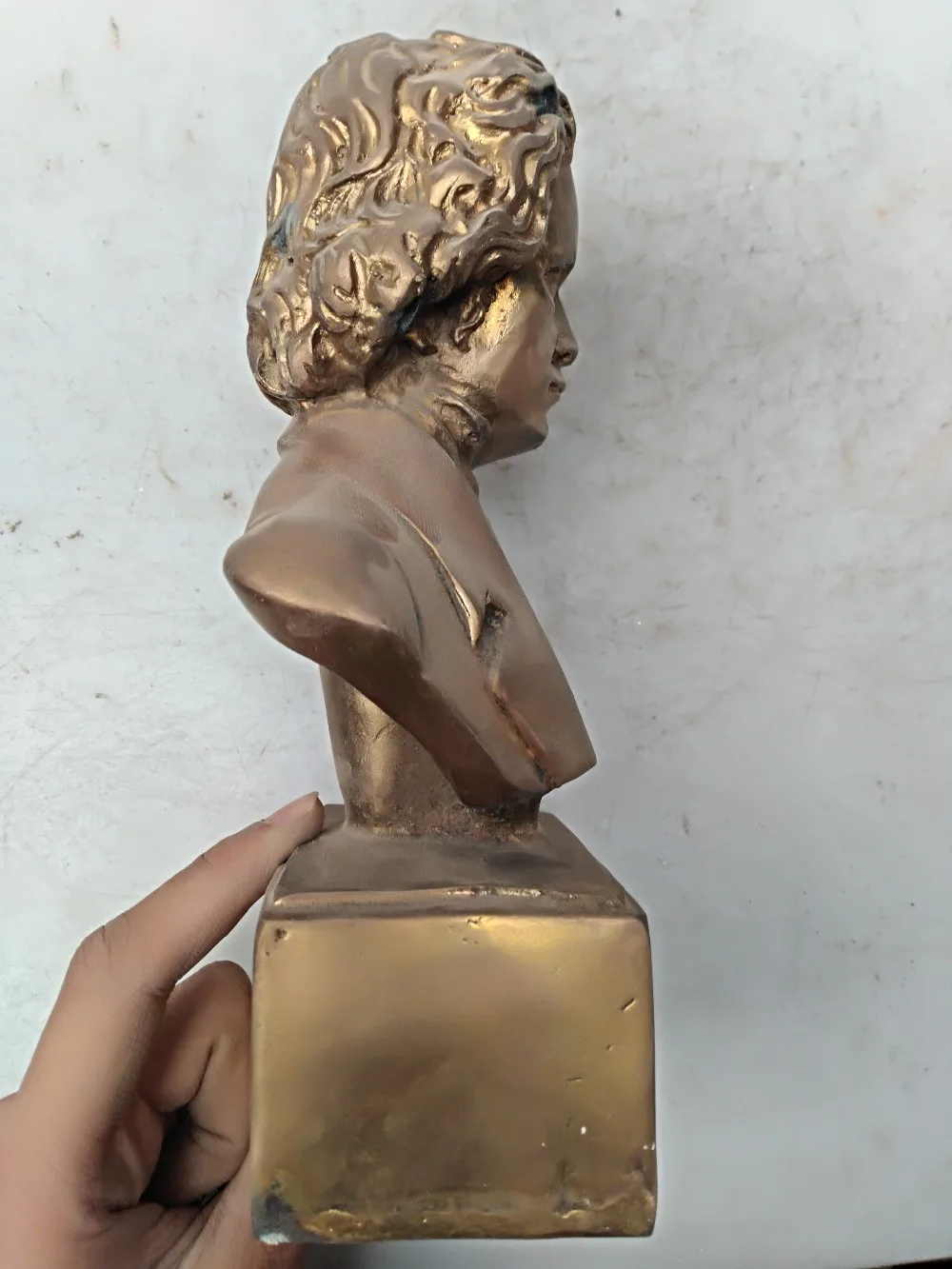 

Chinese hand carved brass Beethoven sculpture art collection