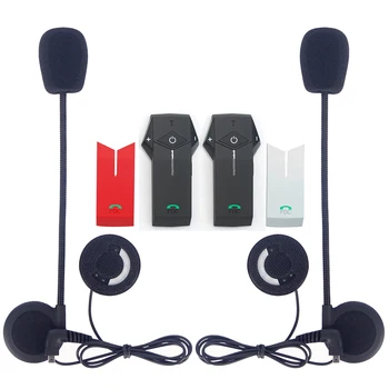 Koop 2 stks Bluetooth Motorhelm Intercom interfone 3 Rijders 800 M Interphone Motor Headset met FM NFC