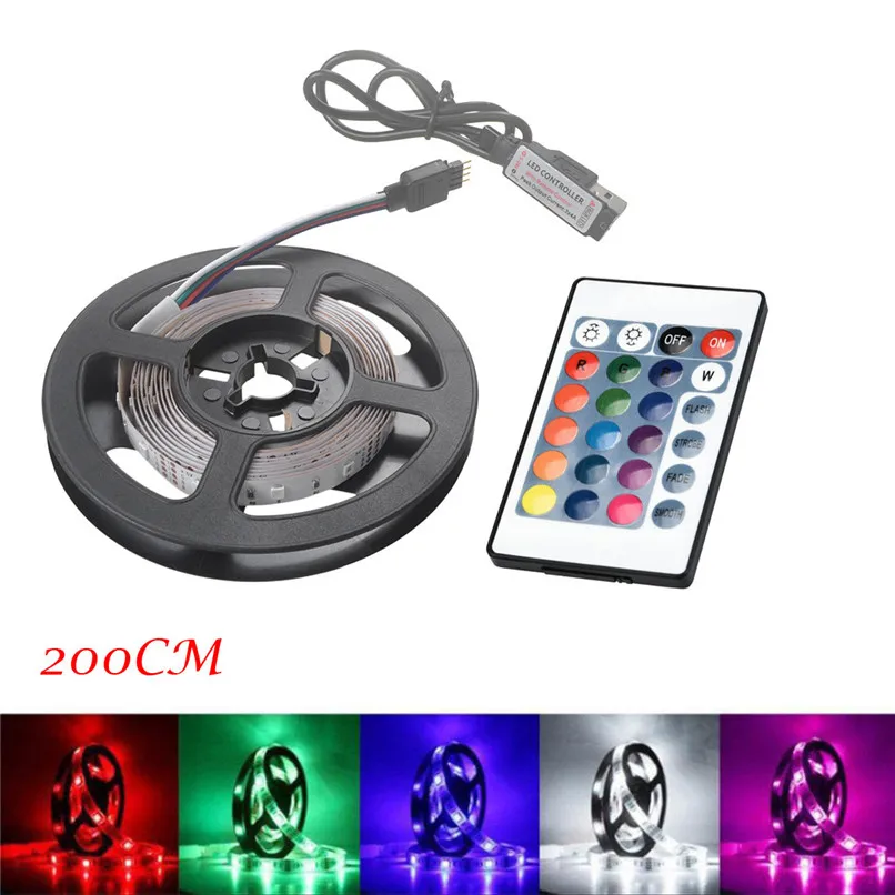 LED Strip Light 50-200CM USB LED Strip Light TV Back Lamp 2835RGB Colour Changing + Remote Control #4P26 (18)