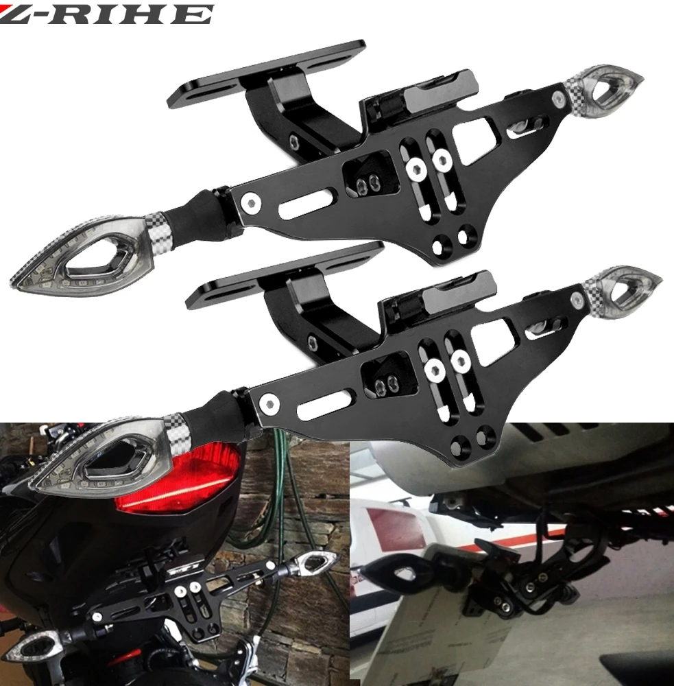 

Motorcycle Rear License Plate Mount Holder and Turn Signal Light For KWASAKI KTM SUZUKI DUCATI YAMAHA TRIUMPH HONDA FOR Harley