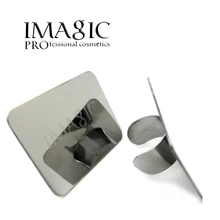 Imagic Nail Art Palette Cosmetic Makeup Mixing Palette Ring Set Stainless Steel for Blending Paint Foundation Shades Concealers