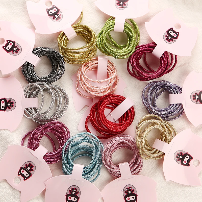 

12 Colors 50pcs/lot 3cm Child Rubber Bands Hair Accessories Wholesale New Fashion Candy Colors Hair Elastics For Girls Kids