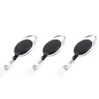 

Safety Key Anti-lost Outdoor Rope Keychain Retractable Badge Holder Carabiner Reel Clip On ID Card Holders Quickdraw Keyring