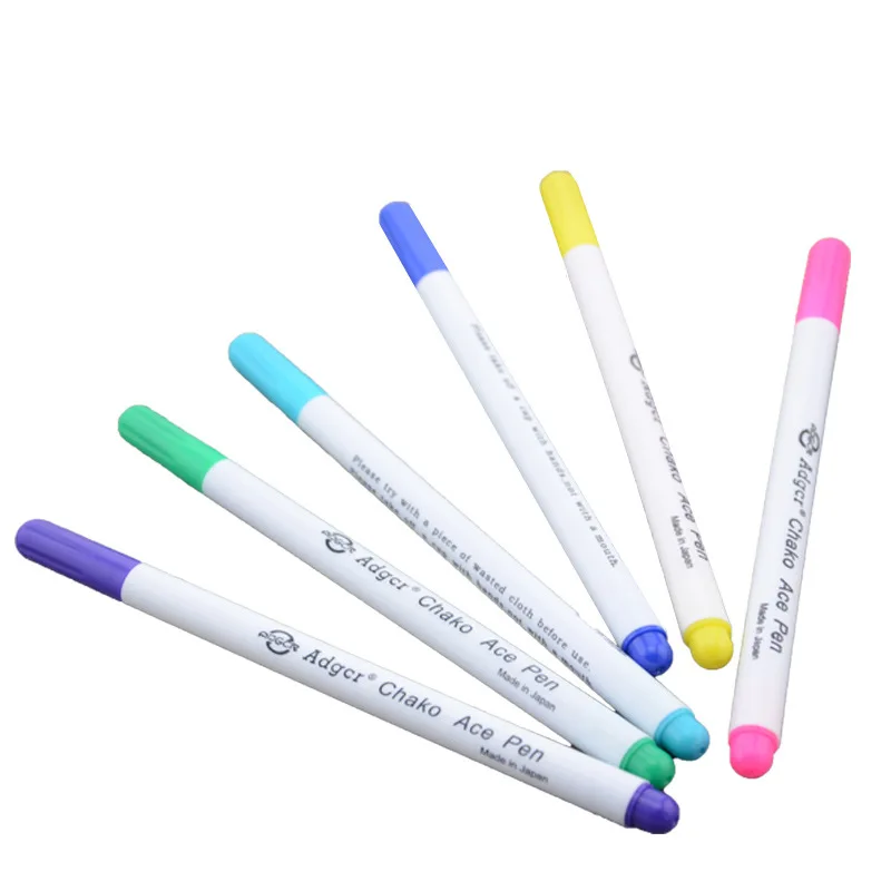 

6pcs Water Erasable Pens Fabric Markers Soluble Cross Stitch Pencil Patchwork Needlework for Sewing Tools Accessories Arts Craft