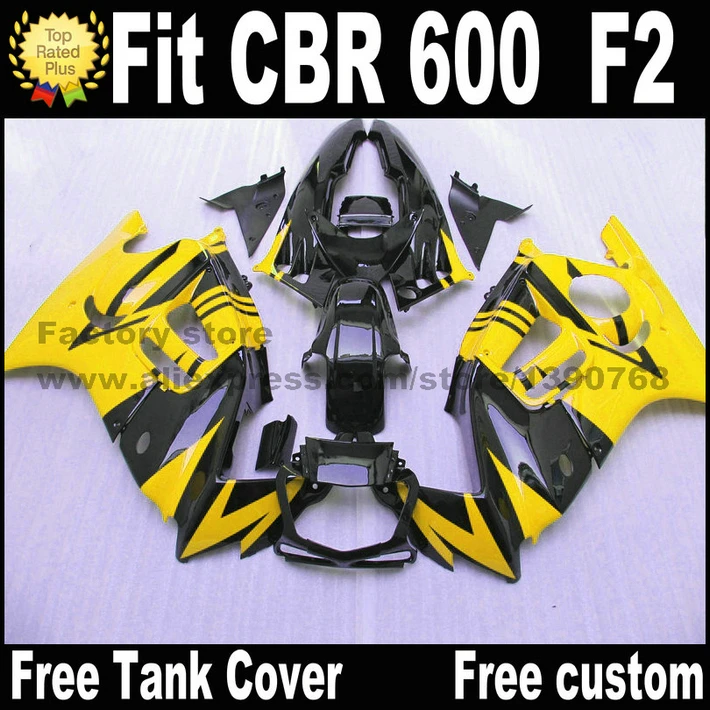 Free Customize Fairing Kit For Honda Cbr 600 F2 1991 1992 1993 1994 Fairings Cbr600 91 92 93 94