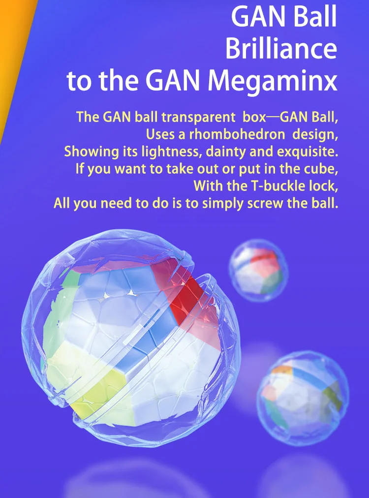 GAN 3x3x3 Магнитный магический скоростной куб без наклеек профессиональные магниты 12 Сторон Кубики-головоломки Развивающие игрушки для детей