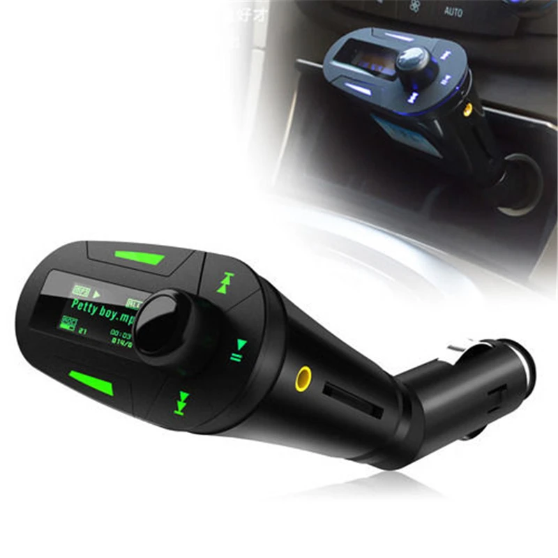 Автомобильный MP3 плеер беспроводная гарнитура FM трансмиттер адаптер радио USB SD MMC