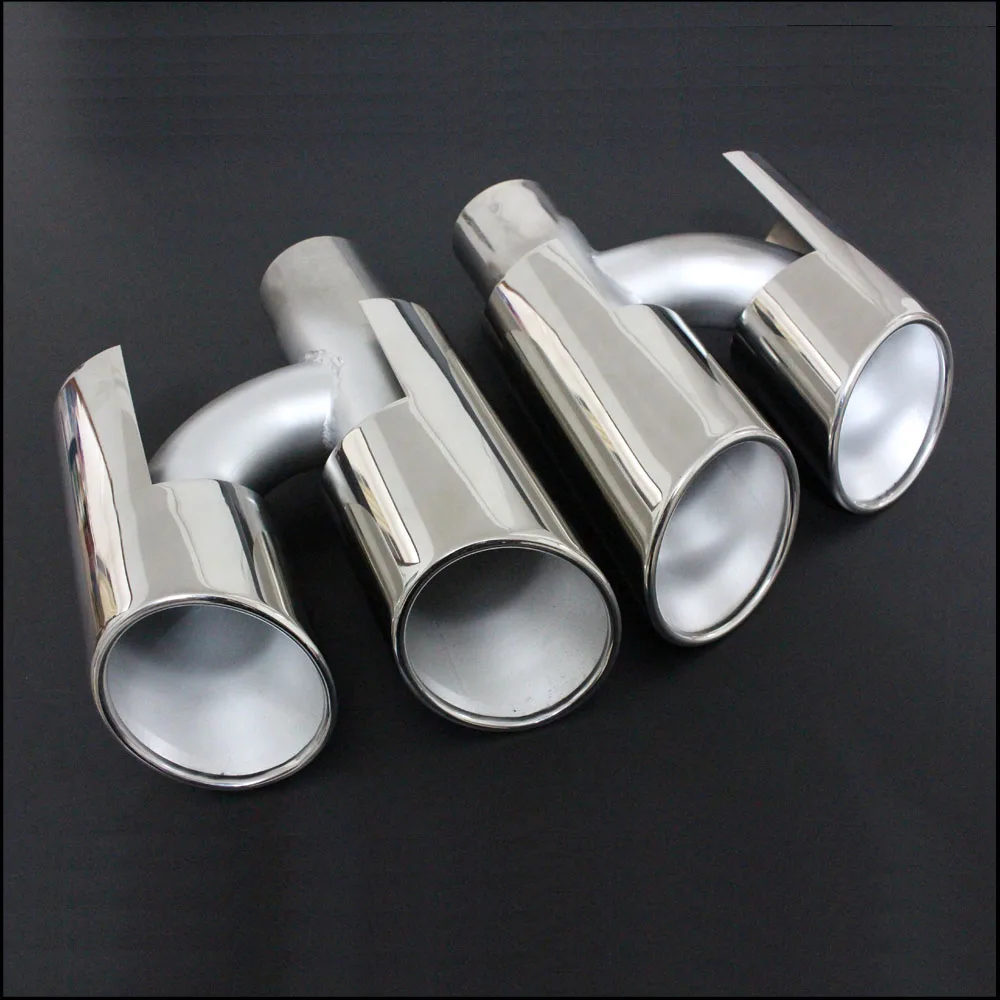 

13 before the car exhaust pipe tail throat four round stainless steel muffler for PALAMELA