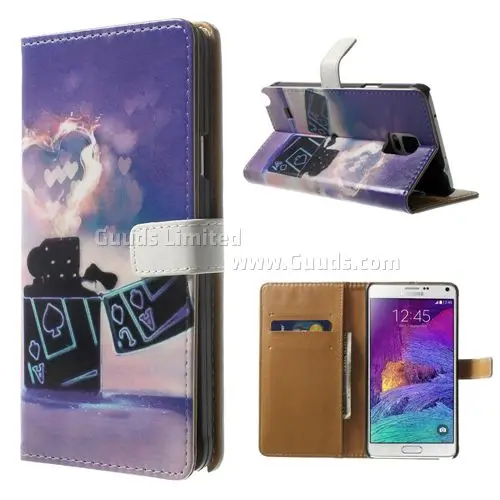 Poker Lighter Leather Flip Cover for Samsung Galaxy Note 4 N910
