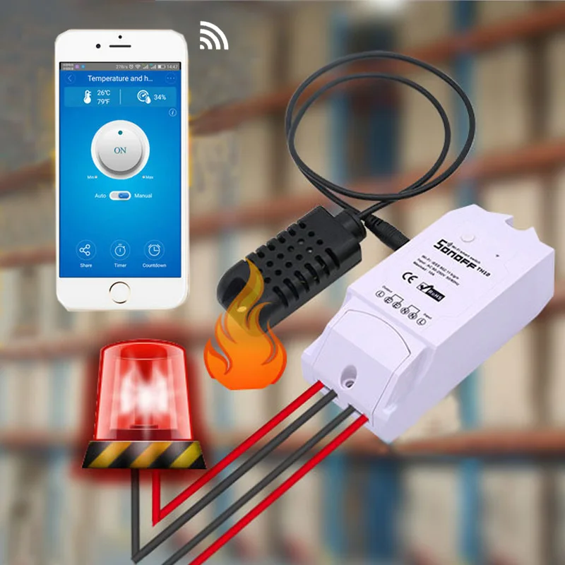 Hot Itead Sonoff TH10 Wi Fi Smart Switch SONOFF TH 10A Wifi Power