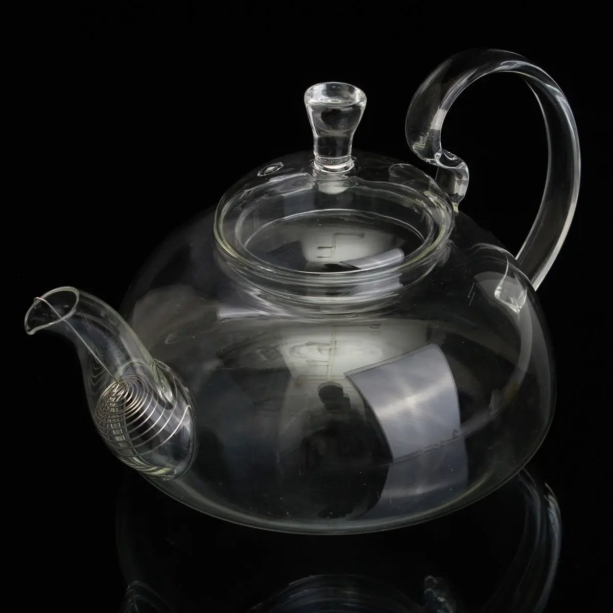 800 мл Clear Стекло термостойкие Чай горшок/Infuser цветок/зеленый лист Чай Pots